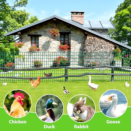 Green PVC Coated Welded Wire Fencing,2"x4" 14 Gauge,60inch H x 100ft L Garden Wire Fence Roll,2/3/4/5/6ft Tall x 50/100 ft Long Hardware Cloth Metal Mesh for Yard,Farm,Chicken,Dog,Vegetable Protection - color: Green, size: 2"x4" 60inx100ft