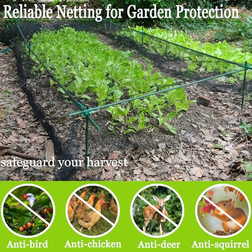 Bird Netting 20x30 Ft, 1/2In Mesh Garden Bird Netting, Fruit Tree Netting | Heavy Duty Woven Mesh Garden Netting, Pest Barrier for Plants & Blueberry, Animal Mesh Fence Against Birds, Deer, Poultry - size: 20x30ft-1/2in mesh