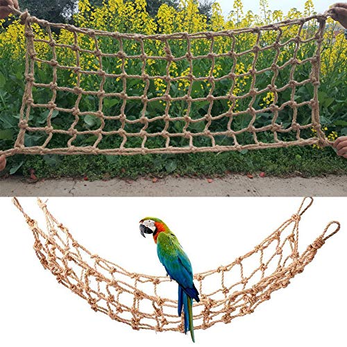 1PCS Hemp Rope, Climbing Net Hanging Swing Large Parrot Climbing Medium Large Parrots Bird Game Cage Toy