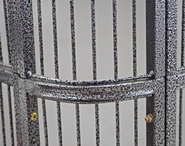SENY Heavy Duty Large Walk-in Bird Aviary Cage, 79H x 86W x 62D inches, for Parrots, Macaws, Cockatoos, Reptiles, Dogs, Birds Flight Cage. (Silver Black, Wire Size: 0.20") - color: Silver Black, size: Wire Size: 0.20"