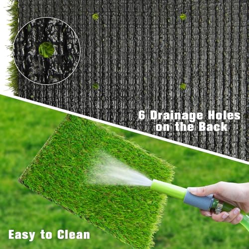XXXFLOWER Chicken Nesting Pads for Coop 4 Pack 11.81x11.81in | Washable Nesting Pads for Chicken Coop, Artificial Grass Mat for Poultry Accessories, Pet Garden Lawn Indoor Outdoor