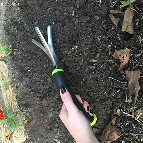 Radius Garden 10311 Ergonomic Aluminum Hand Cultivator, Red - style: Cultivator