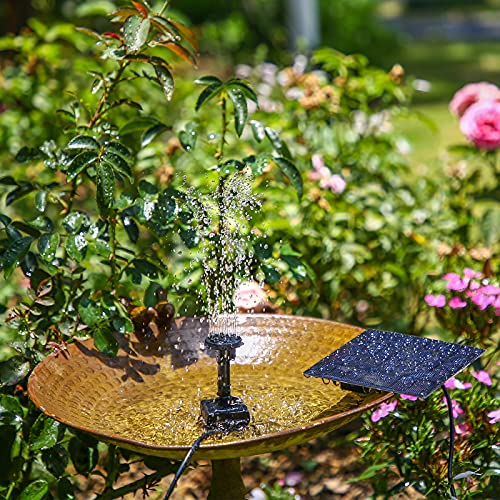 AISITIN 2‑Pack DIY Solar Fountain Pump with 6 Nozzles & 9.8ft Power Cord | Solar Water Pump Perfect for Bird Baths, Garden, Ponds, Fish Tanks and Outdoor Water Features - size: 1.5W (2 Pack)