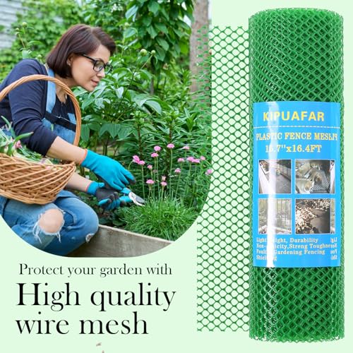Pet Proof Barrier Net, Green Plastic Chicken Wire Mesh Fencing 15.7IN x 16.4FT, Balcony Cat Safety Net & Garden Snake Barrier, Heavy Duty Protection for Chicken Coops, Rabbit Hutches, Dog Kennels - color: Green, size: 15.7 IN * 16.4 FT