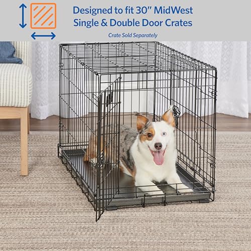 MidWest Homes for Pets Metal Dog Crate Replacement Pan; 30 inch - size: 30 Inch