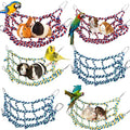 Berlune 6 Pcs Rat Ropes for Cage Rat Cage Accessories Climbing 12.6 x 9.84 Inch Bird Rope Toys for Pet Hammock Hamster Cotton Bridge Bird Ladder for Small Animal Habitat Play