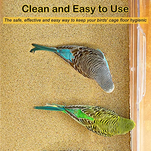 S&X Bird Cage Liners 17 x 11in, 120-Pack, Disposable Gravel Paper Sheets | Thick, flat gravel paper eases cage cleanup – gritty surface helps trim claws & beaks – pre-cut to fit common cage trays - size: 17" x 11" - 120PCS