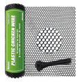 Black Plastic Chicken Wire Mesh,16in x 16.4ft with 30 Zip Ties | Easy to cut and bend, no sharp edges. Ideal for poultry, rabbits, dogs, garden beds, balcony screens, floral guards & DIY. - color: 16ft Black