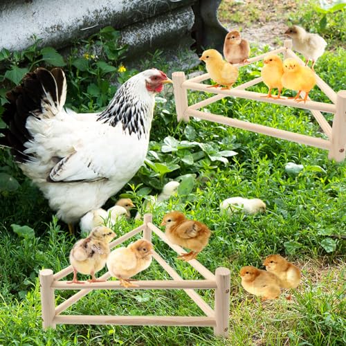 16.5" Extra Long Baby Chicken Perch Toys Supplies,Double-Sided Flip Chick Roosting Bar for Brooder, Chick Starter Kit for Coop Accessories