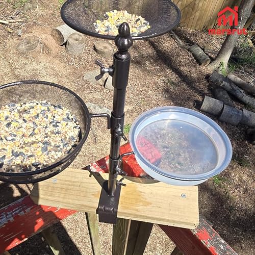 4pcs Plastic Round Bird Feeders Bowls, Water Dish Replacement Parts, 7.2 x 1.5in Seed/Bath Tray Station Platform Cups, Hanging Accessories for Feeding & Attracting Wild Oriole Goldfinch Hummingbird
