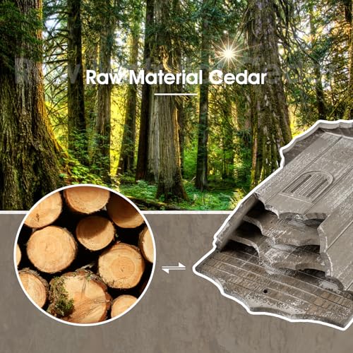 VIREESR Bat House for Outdoors, Castle 3-Chamber Bat Box, 100-Capacity | Cedar Wooden Bat House, Bat Boxes for Outside for Tree, 3 Chamber Design, Weather-Resistant, Distressed Wood - size: Distressed Wood