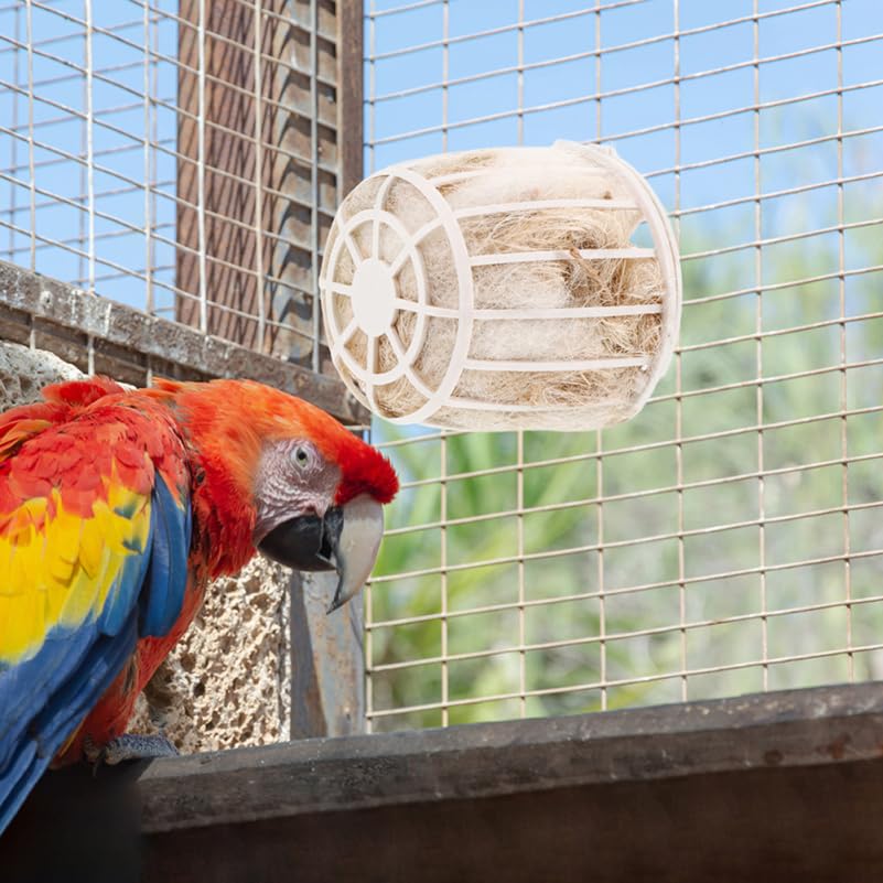 2-Pack Natural Jute Bird Nesting Material for Parakeets Canaries Finches Soft Comfortable Bird Bedding Cage Accessory for Breeding and Rest