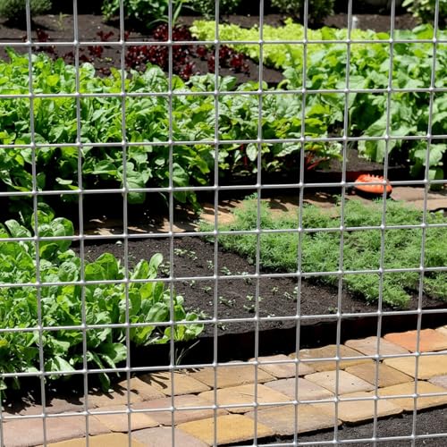 SATINIOR 2 Sheets 1/4" Chicken Wire Fence, Wire Mesh Roll, Hardware Cloth | Hot Galvanized Layer, Rust Resistant, Small Hole, Free-cuttable, for Coop, Garden Bed, Rabbit, Snake, Poultry, DIY Enclosure