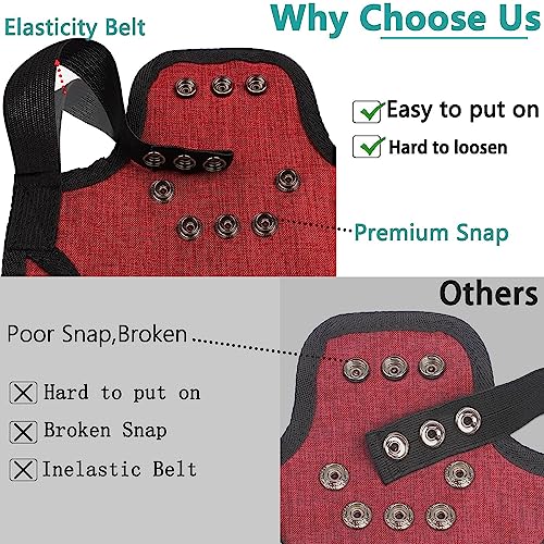 4 Pieces Premium Chicken Saddle with Adjustable Strap,Poultry Saver，Feather Protector for Back and Sides,Outdoor Hen Apron