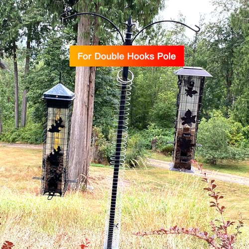 2 PCS Squirrel Baffles Squirrel Guard for Bird Feeders, Squirrel Spring Barriers Squirrel Deterrent Coil Protects Outdoor Bird Feeder Poles - size: 2PC