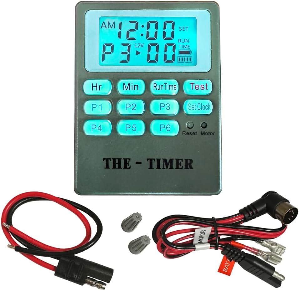 THE Timer Wildlife Feeder Controller for Deer, Turkey, Hog and Game Feeders, 6V or 12V Digital Feeder Timer with Backlit LCD, Easy Program Setup, Multiple Feed Times