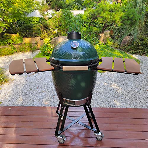 Side Shelves Big Green Egg Accessories, Composite 3 Slat Egg Mates for Large Big Green Egg with Folding Side Shelves Replacement Parts Grill & Smoker Accessories - size: L3 Side Shelves