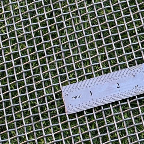 17 Gauge Strong Galvanized Woven Mesh 1/4" Holes 40"X24" Delivered Flat|Poultry Cage Netting-Anti-Rodent Steel Mesh Crimped Mesh Snake Fence Chicken Wire Fencing-Corrugated Wire Privacy Fence - style: 17Ga Hole 1/4"
