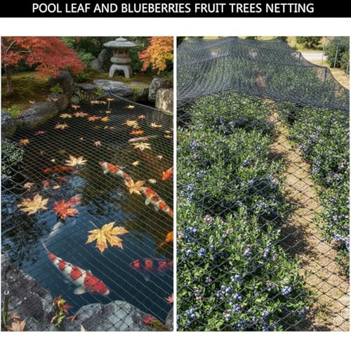 25 x 25 ft Aviary Bird Netting Chicken Netting Commercial Grade Heavy Duty Knotted 2 inch Mesh for Chicken Coops Poultry Blueberries Fruit Trees Net Aviary Garden - size: 25 x 25ft, 2 inches