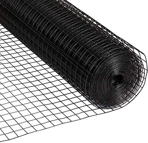 Fencer Wire 16 Gauge Black Vinyl Coated Welded Wire Mesh Size 0.5 inch by 1 inch (2 ft. x 100 ft.) - size: 2 ft. x 100 ft.