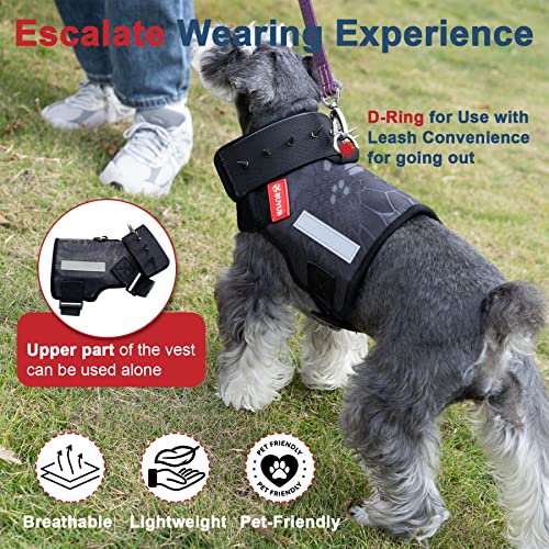 Dog Protection Vest Harness Built-in Bendable Lightweight Steel Plate Against Attacks by Coyote, Hawk, Raptor, and Birds of Prey - size: Medium