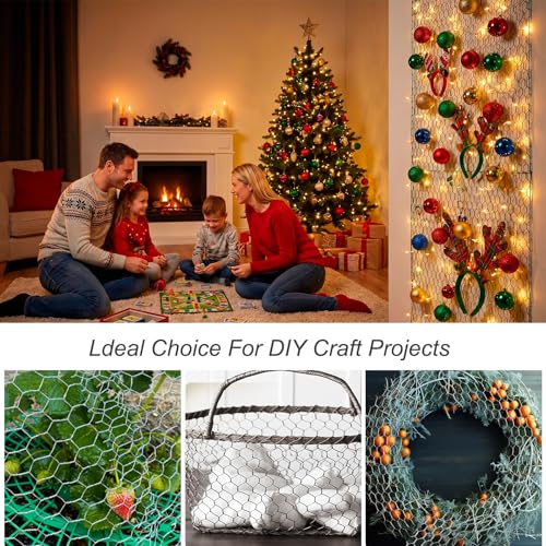Chicken Wire for Floral Arrangements, Garden Wire Fencing 15.7 x 240 Inch | 24 Rifny Wire Roll 0.6 Inch Mesh, Hexagonal PVC Coated, Metal Poultry Wire Netting for Craft, Plants Rabbit Barrier, Green - size: 15.7" x 240"-0.6 Inch Mesh