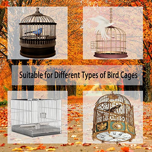 Hakeeta Bird Cage Skirt, Mesh Bird Seed Catcher, Birds Cage Airy Net Cover, Soft Nylon Ventilated Skirt Traps Cage Basket Seed Guard Parrot with Adjustable Drawstring.(Large Size-XL(White) - color: White