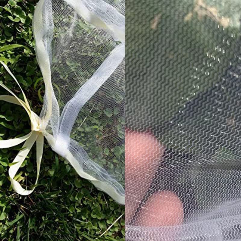 Agfabric Bird Netting 84" Hx72 W Garden Netting Insect Pest Barrier,Plant Cover Fruit Tree Netting Mesh Protection Bag with Zipper,White - size: 84"x72"