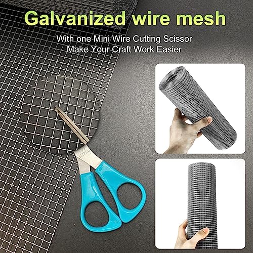 Hardware Cloth 4'' x 30' 1/4 in Galvanized Wire Mesh Roll (23 GA) Chicken Wire Fence Roll for Chicken Pen/coop Fences, Screen mesh, Rabbit/Snake Fences, Poultry enclosures, Handicraft Making, etc. - size: 4In x 30Ft