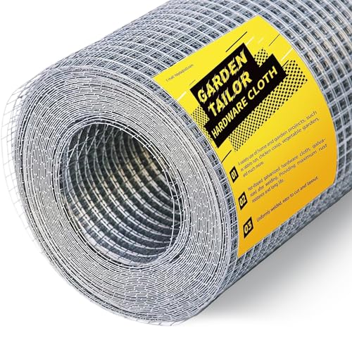 Hardware Cloth 1/4 inch 48 x 100 ft Wire Fencing: Galvanized Welded Garden Fence Roll Square Mesh 23 Gauge Chicken Rabbit Snake Cage Heavy Duty Welding Fencing - size: 1/4inch 48''x100'