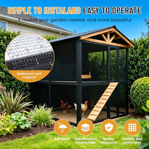 19Ga Hardware Cloth 48inx50ft 1/2In Predator Proof Chicken Wire Fence | Stronger Than Chicken Wire Welded Wire Mesh for Garden, Chicken Coop, Rabbit Snake Protection Poultry Netting - size: 1/2in 48'' X 50'