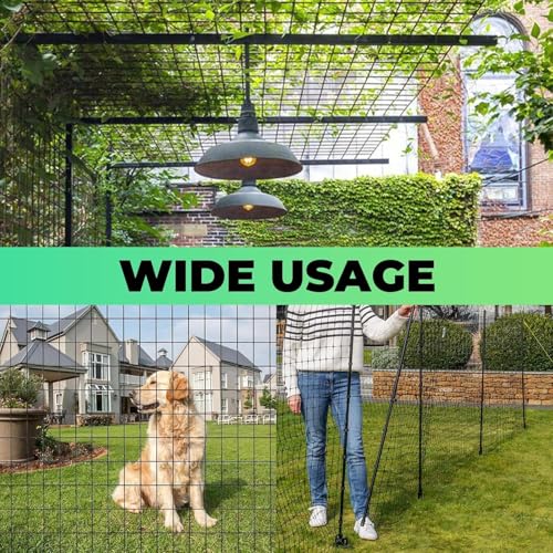 (36 in x 99 ft) Garden PVC Welded Wire Fence, Mesh Size 2 in x 3 in, 16-Gauge Welded Wire Fence, Poultry Protection Animal Fence, Includes Gloves and Pliers - size: 36 inch x 99 ft