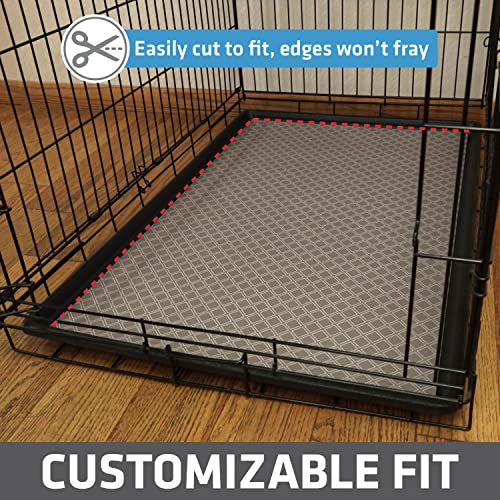 Drymate Dog Crate Mat Liner, Absorbs Urine, Waterproof, Non-Slip, Washable Puppy Pee Pad for Kennel Training - Use Under Pet Cage to Protect Floors, Thin Cut to Fit Design (USA Made) (Taupe)(29”x48”) - size: 29" x 48"