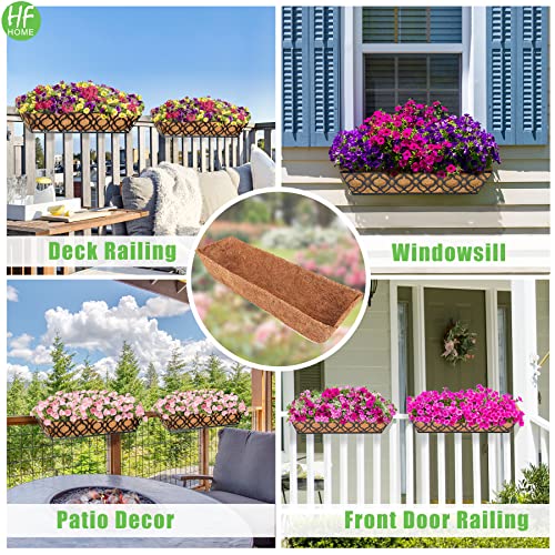 HFHOME 2Pcs 30" Trough Coco Fiber Replacement Liner, Natural 30 inches Window Deck Coco Replacement Liner for Window Box - size: 30in