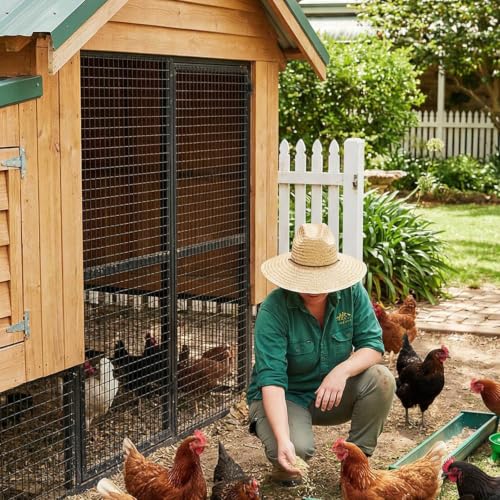 19-Gauge Galvanized Hardware Cloth, 1/2 in Mesh, 48 in x 100 ft | 1/2-inch welded wire mesh roll for chicken coops, garden barriers, tree guards, cage repairs and DIY screens - color: Black, size: 1/2in x 48in x 100ft