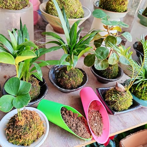 ROYHOO 9PCS Bonsai Soil Scoop Plastic Succulent Soil Scoop Indoor Plants Little Small Potting Shovel Bucket Shovel for Garden Planting