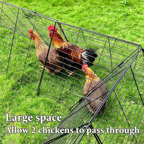 Heavy Duty Chicken Run Tunnel for Yard & Outside, Foldable & Expandable Chicken Tunnel, Portable Predator-Proof Poultry Playpen for Chickens, Rabbits & Ducks - size: Coop 2