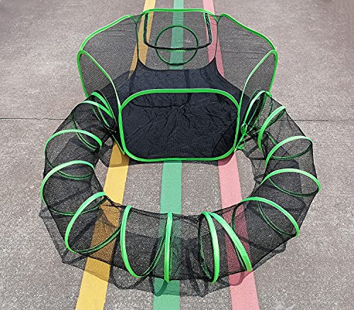 Small Animal Playpen Guinea Pig Hedgehog Cage Rabbit Cage with Fun Surround Tunnel Breathable & Transparent Pop Open Exercise Yard Fence with Top Cover Anti Escape - color: Upgrade