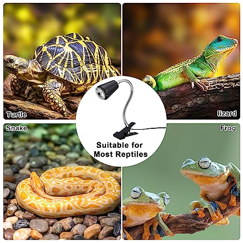 Reptile Heat Lamps, UVA/UVB Turtle Heat Lamp,Turtle Aquarium Light Bulbs, Heating Lamps with Cycle Timer, 360° Rotatable Heat Lamp for Lizard Turtle Snake Aquarium Aquatic Plants,2 Heat Bulbs - color: Light Stand With Timed Start and Stop and Dimmer