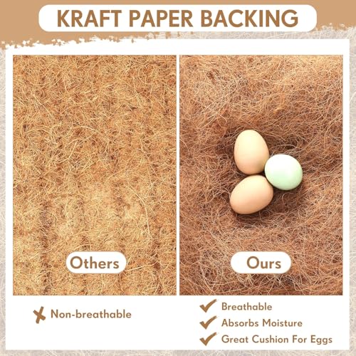 Yerliker Chicken Nesting Box Pads Laying Hen Chicken Coop Bedding,12 Pack | Chicken Laying Hens Pads, Coconut Fiber Henhouse Nesting Boxes Bulk, for Chicken Accessories Supplies