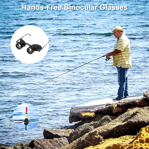 Hands-Free Binocular Glasses for Enhanced Viewing - HD Clarity, Lightweight & Portable, Adjustable Focus, Perfect for Bird Watching, Sports, Concerts, Vision Impairment - User-Friendly
