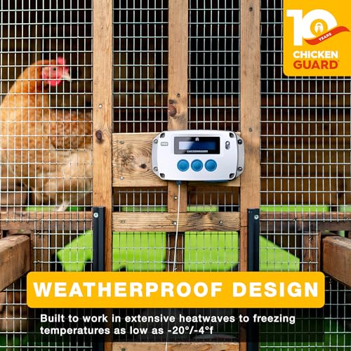 ChickenGuard Automatic Chicken Coop Door Opener, Power by Solar/Batteries/Electric. Strong Motor Lifts 2kg; Timer/Light Sensing; Motor Units only or Combination Kits (PRO + Batteries) - size: 6.5"L x 2.3"W x 3.6"H