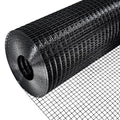 Hardware Cloth 1/4inch 48"x50' 23 Gauge Rabbit Cage, Snake Fence | Black PVC Coated Welded Wire Mesh Roll, Fencing Roll for Chicken Coop Barrier, Heavy Duty Metal Mesh with Square Grid - size: 1/4" x 1/4" 48" x 50'