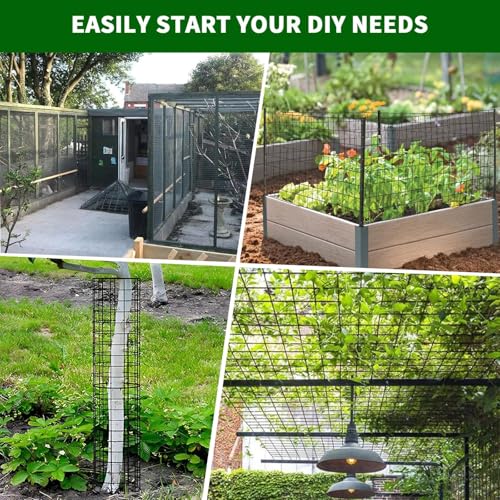 Garvee 1/2inch 72inx100ft 19 Gauge, Chicken Wire Fence Wire Mesh Fence Galvanized Steel Poultry Netting Garden Fence Tree Guard Wire Fence Rolls Hardware Cloth for Yard Vegetable Plant Protection