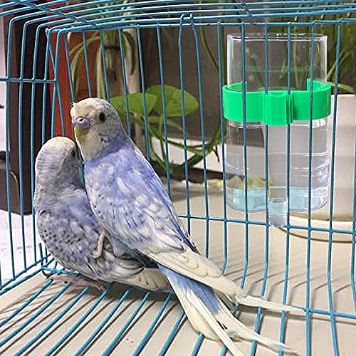 2 Pcs Automatic Bird Water Dispenser, Bird Water Feeder, Bottles Parrot Drinker Seed Food Container, Parakeet Cage Accessories for Parakeet Budgies Cockatiel Lovebird Small Birds Canary Finch