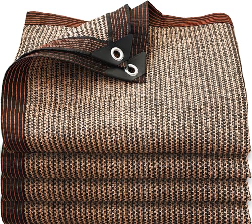 Shade Cloth Garden Plants,70% Sunblock Shade Neting -for Outdoor Garden Bed Neting Mesh Pergola Patio Lawn Sun Cloth Dog Kennel Cover Chicken Coop[Brown 5x20 FT] - size: 5×20FT