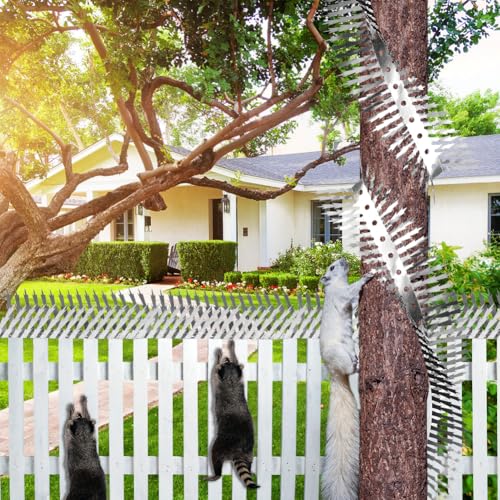 80 inches Bird deterrents for Outside and cat Spikes，Suitable for Pigeon Spike for Garden Fence Spikes and Wall,Barns Roof and Squirrel Guard Baffle with Steel Bird Spikes Stripes