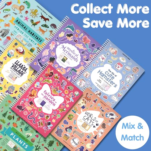 Axolotl 300+ Kids Sticker Book by Cupkin Toddler Airplane Travel Coloring and Sticker Book, Road Trip Essentials, 8 Coloring Pages 8 Side by Side Scenes for Ages 2–8 Years - color: Axolotl Adventures