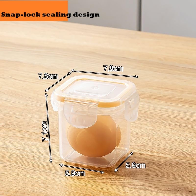 Egg Holder Container 2 PCS, Plastic Hard Boiled Egg Storage Box Leakproof Shockproof Protection, Portable Egg Tray Carriage Dispenser for Camping Picnic Travel Kitchen Outdoor (Square two-piece set)