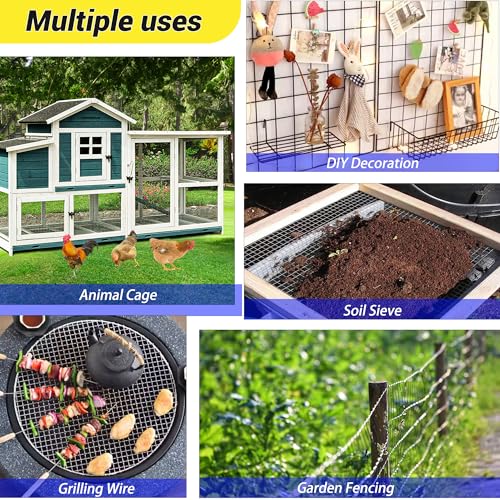 Black Hardware Cloth 16GA 1 inch 36inch(H) x 100ft(L), 16Gauge Wire Mesh Roll for Chicken Wire Fencing Metal Garden Fence Powder Coated Galvanized Welded Fence Poultry Cage Home Improvement Projects - color: Black, size: 16GA 1x1 36"x100'